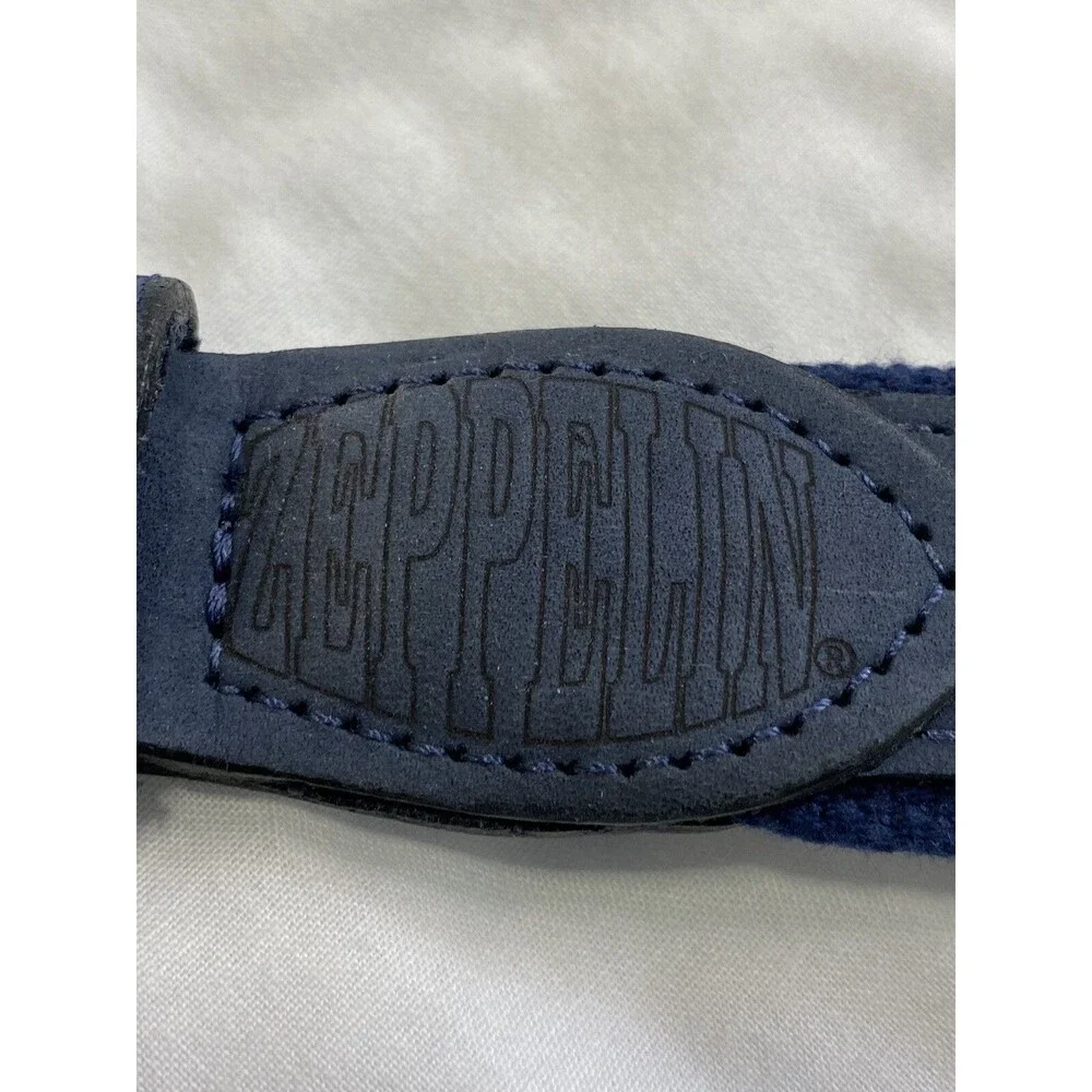 Zeppelin Mens Belt Size 34 Navy Leather Boating SEA RAY BOATS